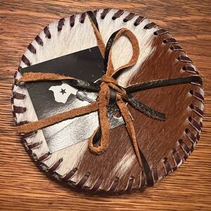 Texas Proud Leather Coasters